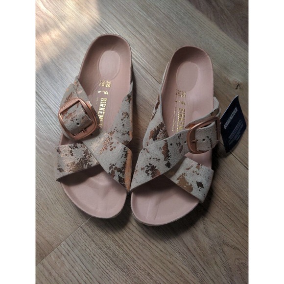 Birkenstock Siena Rose Gold Metallic Copper Exquisite Sandals EU 38 Womens 7-7.5 - Picture 4 of 12